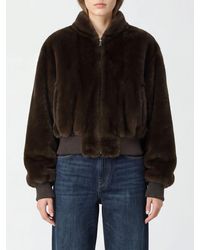 Stella McCartney - Faux Fur Jacket With High Neck And Zip Closure - Lyst