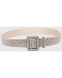 Benedetta Bruzziches - Satin Belt With Crystal Jewelled Buckle - Lyst