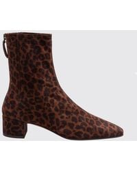 Aquazzura - Saint Honorè Animal Print Suede Ankle Boots - Lyst