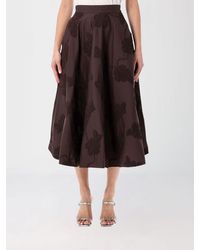 ROTATE BIRGER CHRISTENSEN - Cotton Midi Skirt - Lyst