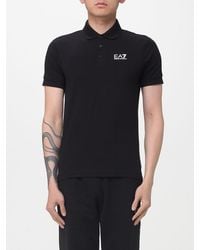 EA7 - Cotton Polo Shirt With Logo - Lyst