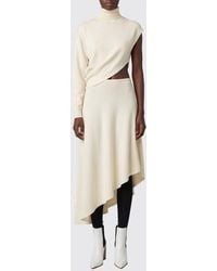 Alaïa - Asymmetric Virgin Wool Dress - Lyst