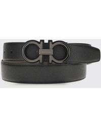 Ferragamo - Gancini Calf Leather Belt - Lyst