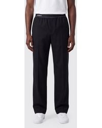 CASABLANCA - Straight-Leg Wool Jogging Trousers With Logo Waistband - Lyst