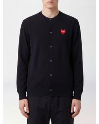COMME DES GARÇONS PLAY - Comme Des Gar&Ccedil	Ons Play Wool Cardigan With Logo - Lyst