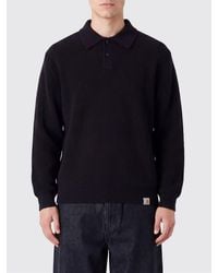 Carhartt - Long-Sleeved Cotton Knit Polo With Ribbed Collar - Lyst