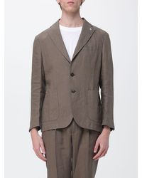 Manuel Ritz - Single Breasted Linen Blazer - Lyst