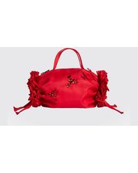 Simone Rocha - Double Ribbon Nylon Handbag With Crystals And Bow - Lyst