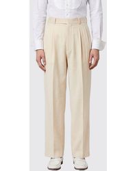Bode - Linen Blend Tailored Trousers - Lyst