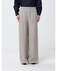 Emporio Armani - Wide Lyocell Trousers - Lyst