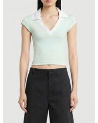 Courreges - Courr&Egrave	Ges Cotton Polo Shirt With Logo - Lyst
