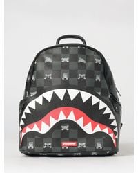 Sprayground - Saffiano Coated Cotton Check Backpack With Printed Logo - Lyst