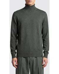 Fay - Pure Virgin Wool Turtleneck Jumper With Ribbed Collar - Lyst
