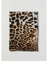 Saint Laurent - Beige Leopard Print Silk Scarf