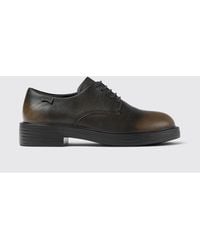 Camper - Dean Smoked Recycled Leather Derby Shoes - Lyst