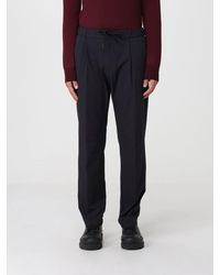 Herno - Pantalon Droit En Tissu Technique Avec Taille Élastiquée À Cordon De Serrage - Lyst