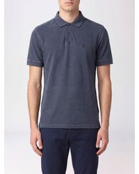 Herno - Slim Fit Short-Sleeve Cotton Polo Shirt With Ribbed Collar - Lyst