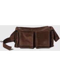 Miu Miu - Utilitaire Suede Bag With Pockets - Lyst