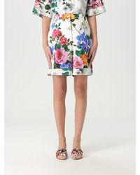 Dolce & Gabbana - Dolce &Amp Gabbana Cotton Flower Print Shorts - Lyst