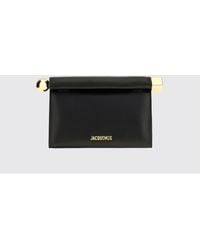 Jacquemus - Rond Carré Rigid Lambskin Mini Clutch With Lettering Logo - Lyst