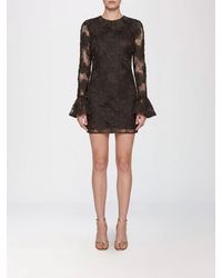 ROTATE BIRGER CHRISTENSEN - Slim Fit Lace Mini Sheath Dress With Long Sleeves And Flared Cuffs - Lyst