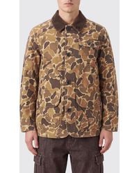 Sebago - Camouflage Waxed Cotton Light Jacket With Velvet Collar - Lyst
