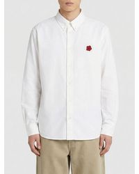 KENZO - Classic Cotton Shirt With Boke Flower - Lyst