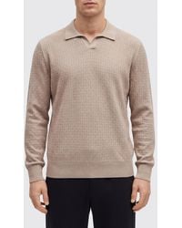 BOSS - Knitted Polo Shirt - Lyst