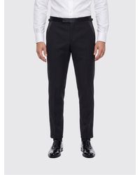 Tom Ford - Tailored Wool Blend Trousers With Off-Centre Fastening - Lyst