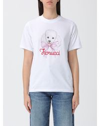Fiorucci - Striped Cotton T-Shirt With Logo - Lyst