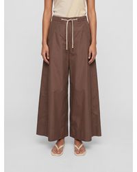 Max Mara - Cotton Cropped Trousers - Lyst