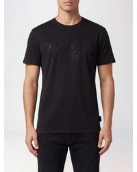 Philipp Plein - Cotton Crew Neck T-Shirt With Rhinestone Logo Lettering - Lyst