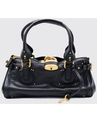 Chloé - Chlo&Eacute Paddington Calfskin Shoulder Bag With Iconic Padlock - Lyst
