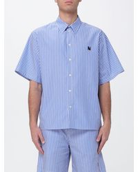 MSGM - Camisa Casual De Algodón A Rayas - Lyst