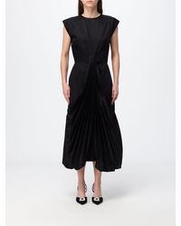 Crida Milano - Sleeveless A-Line Cotton Poplin Midi Dress With Knotted Waist - Lyst