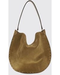 Isabel Marant - Oskan Suede Hobo Bag With Studs And Half-Moon Shape - Lyst