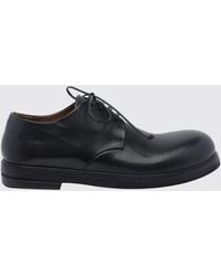 Marsèll - Zucca Zeppa Suede Calfskin Derby Shoes With Leather Sole - Lyst