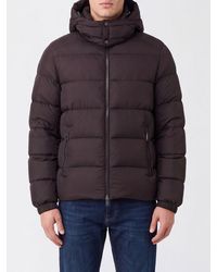 Add - Quilted Polyester Short Down Jacket With Hood And Metal Zip - Lyst