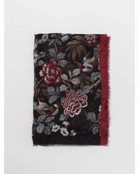Etro - Scarf In Wool And Cashmere With Jacquard Floral Pattern - Lyst