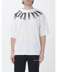 Palm Angels - Relaxed Fit Cotton T-Shirt With Graffiti Logo Print - Lyst