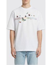 CASABLANCA - Organic Cotton T-Shirt With Butterfly Print - Lyst