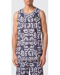 Philipp Plein - Gothic Cotton Tank Top With Contrast Logo And Crew Neck - Lyst