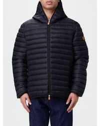 Save The Duck - Short Quilted Nylon Puffer Jacket With Hood And Zip Closure - Lyst