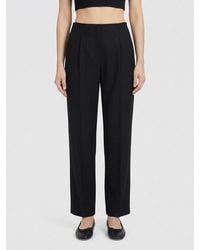 TOTEME - Straight Wool And Silk Trousers - Lyst