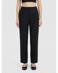 TOTEME - Straight Wool And Silk Trousers - Lyst