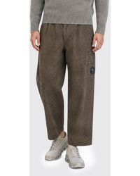C.P. Company - Wide Leg Nylon Cargo Trousers With Pockets And Logo Patch - Lyst