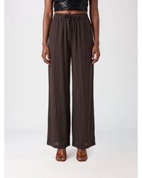P.A.R.O.S.H. - High-Waisted Silk Palazzo Pants P.A.R.O.S.H. With Drawstring Waist - Lyst