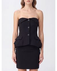 Magda Butrym - Off-The-Shoulder Cotton Bustier Top With Straight Neckline - Lyst