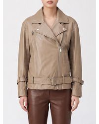 Pinko - Leather Biker Jacket - Lyst