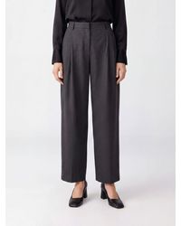 Max Mara - High-Waisted Wool Wide-Leg Tailored Trousers - Lyst